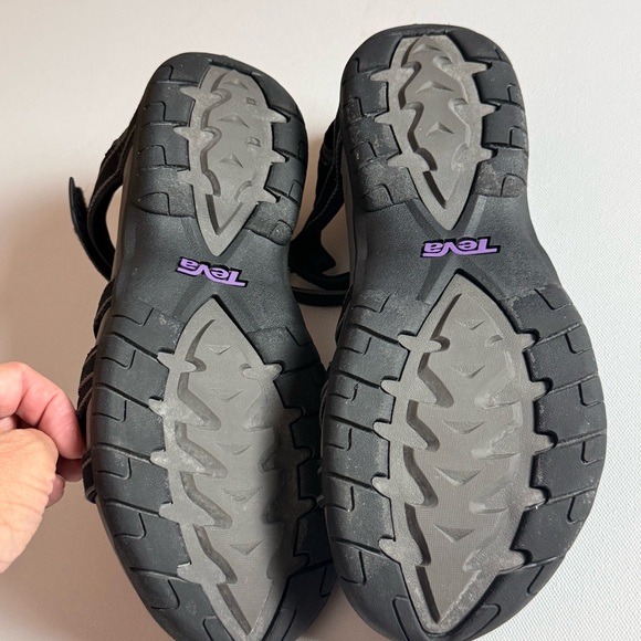 Teva Women's Hiking Sandals Black Gray Purple Size 10 Adjustable Sport Outdoor - Picture 6 of 9